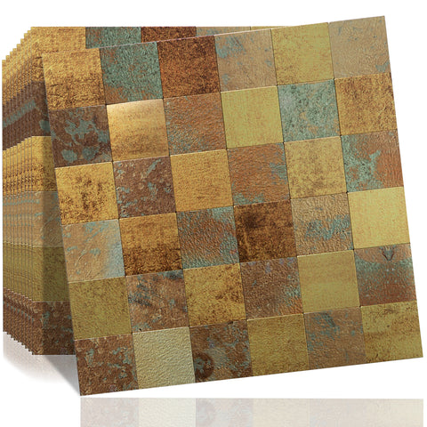 Rusted Copper Aluminum Square Mosaic Tile - Canada
