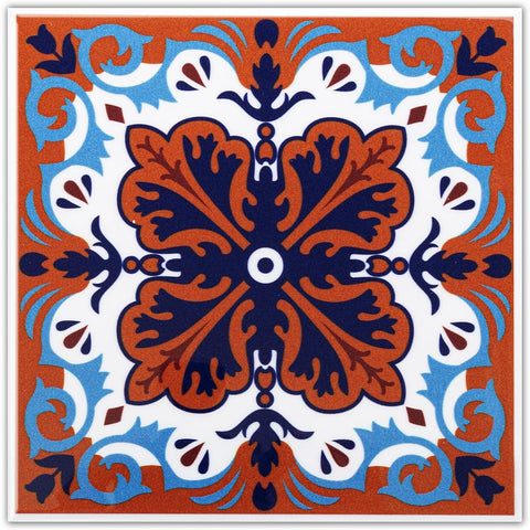 Colorful Talavera Mexican PVC Tile - Style 7