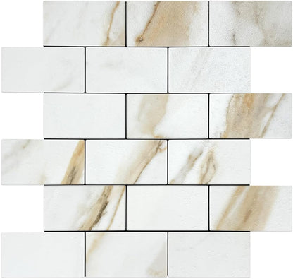 Calacatta Gold Marble PVC Subway Sheet