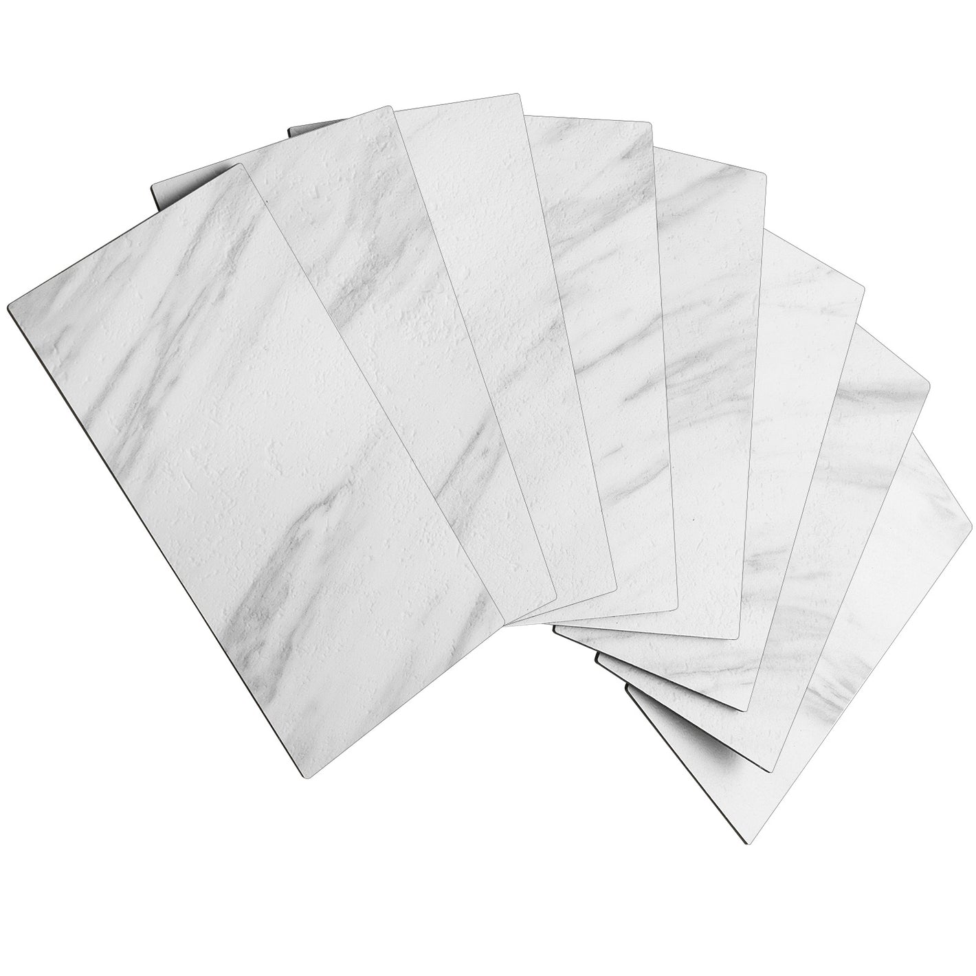 3''x6'' White Marble Subway PVC Tile
