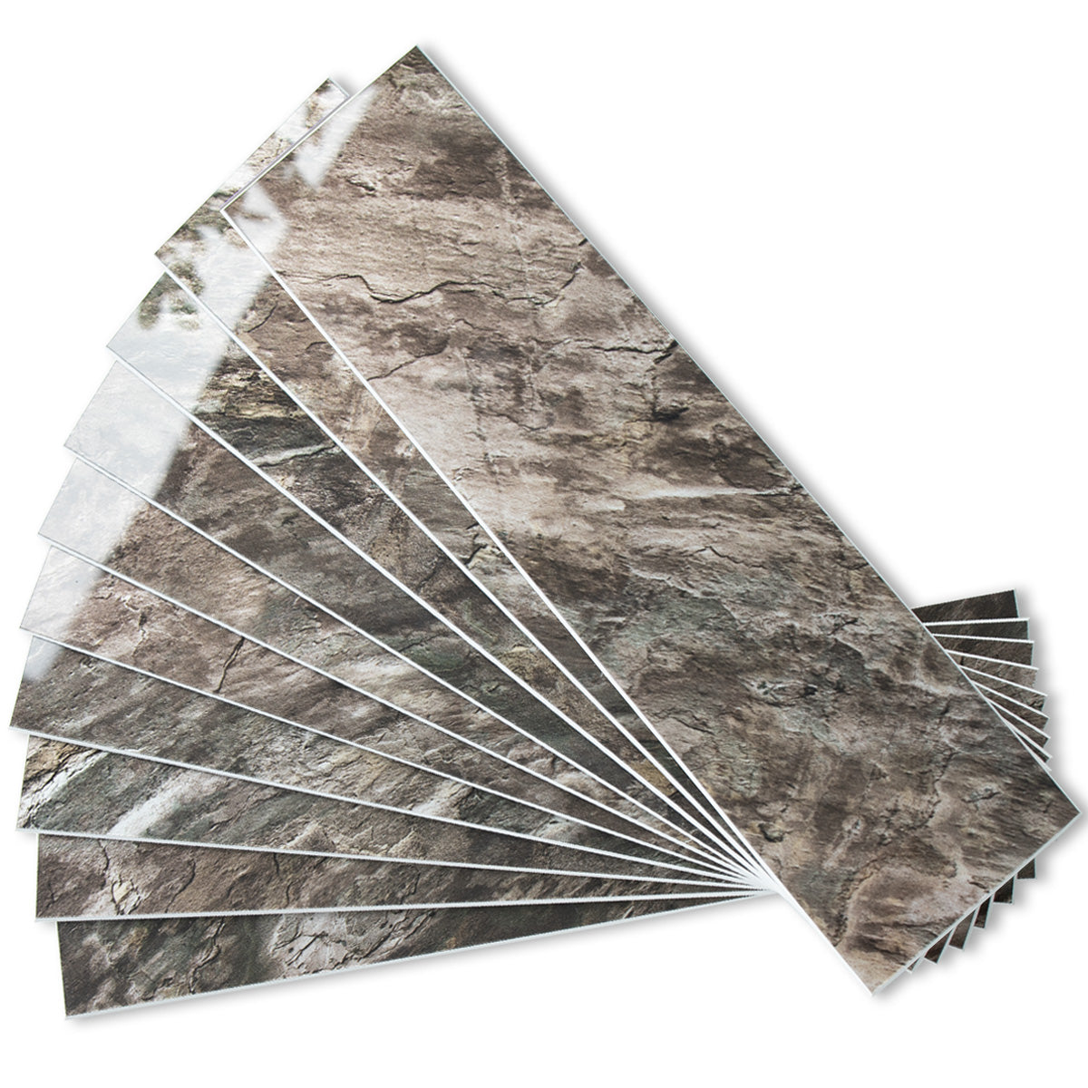 3''x12'' Polished Brown Marble 3''x12'' Subway PVC Tile