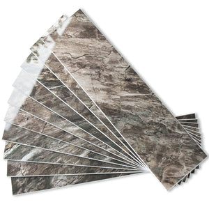 Polished Brown Marble 3''x12'' Subway PVC Tile