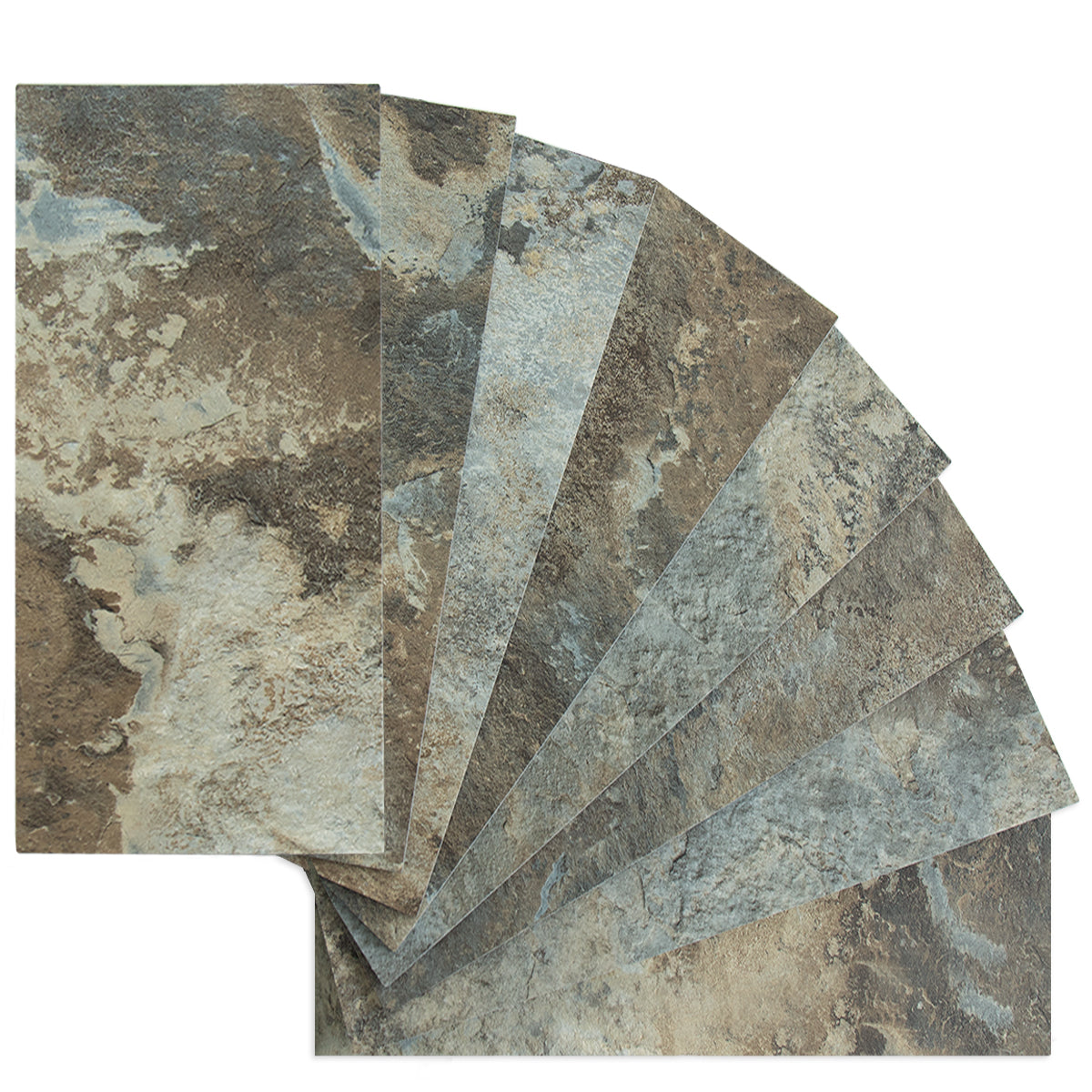 5.75''x12.2'' Beige & Brown Subway PVC Tile
