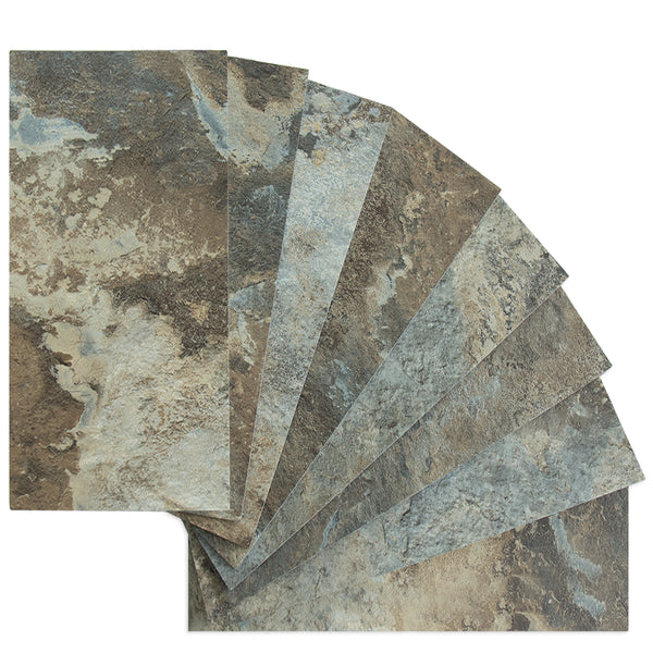 6''x12'' Beige & Brown Subway PVC Tile