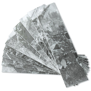 Polished Light Grey Marble 3''x12'' Subway PVC Tile