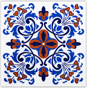 Colorful Talavera Mexican PVC Tile - Style 5