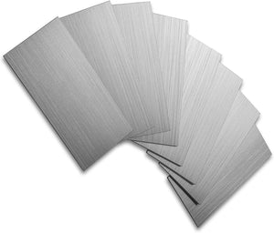 3''x6'' Silver Brushed Stainless Subway PVC Tile