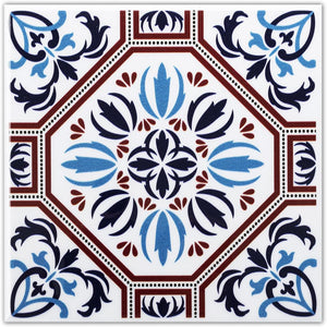 Colorful Talavera Mexican PVC Tile - Style 1