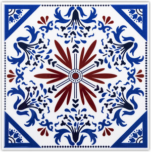 Colorful Talavera Mexican PVC Tile - Style 9