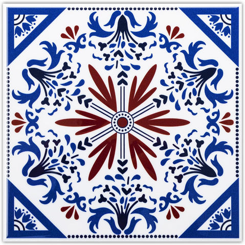 Colorful Talavera Mexican PVC Tile - Style 9