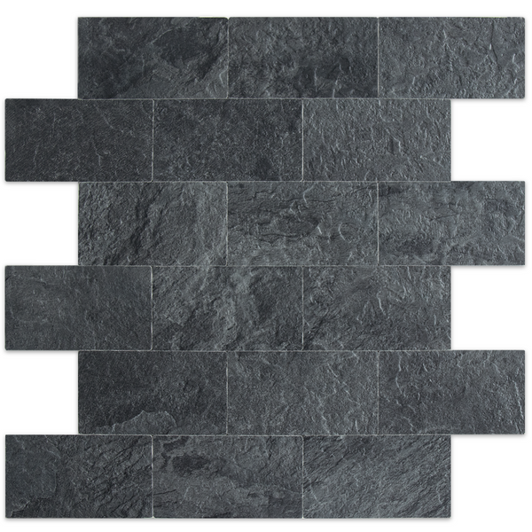 12''x12'' Black Slate Subway PVC Sheet