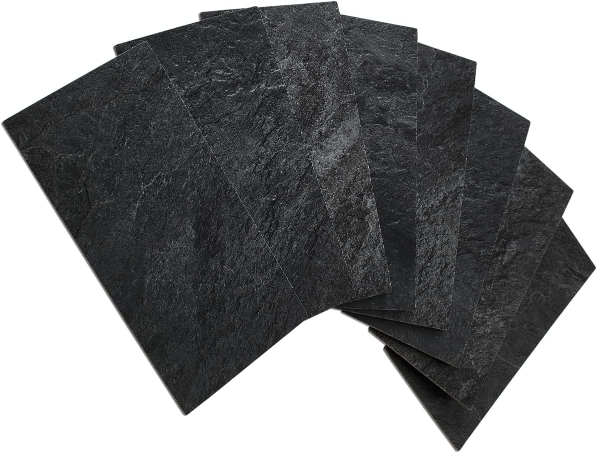 3‘’x6'' Black Slate Subway PVC Tile