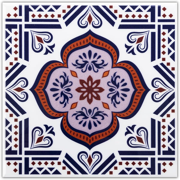 Colorful Talavera Mexican PVC Tile - Style 6