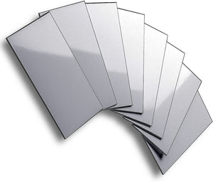 3''x6'' Polished Grey Ceremic Look Thick PVC Tile With Faux Black Grout