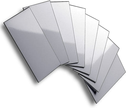 3''x6'' Polished Grey Ceremic Look Thick PVC Tile With Faux Black Grout