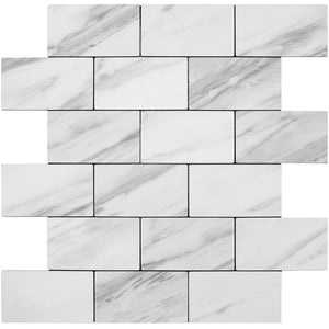 White Marble PVC Subway Sheet