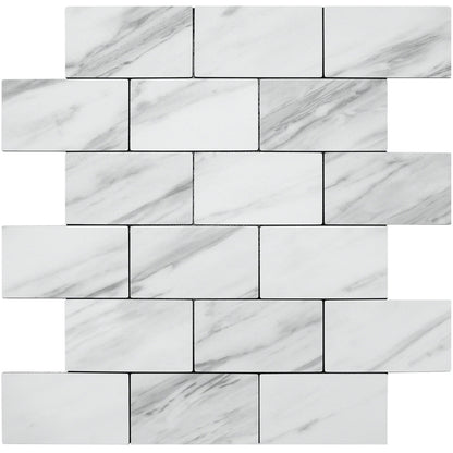 White Marble PVC Subway Sheet