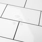 Polished White Ceramic Look Subway PVC Tile Sheet