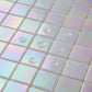 White Rainbow Square Glass Tile