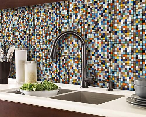 Colorful Mosaic Square Glass Tile