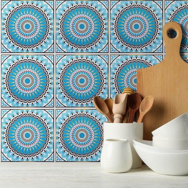 Colorful Moroccan Square PVC Tile - Style 9