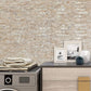 Beige Sandstone Look Stacked PVC Mixed Light Golden Metal Chips