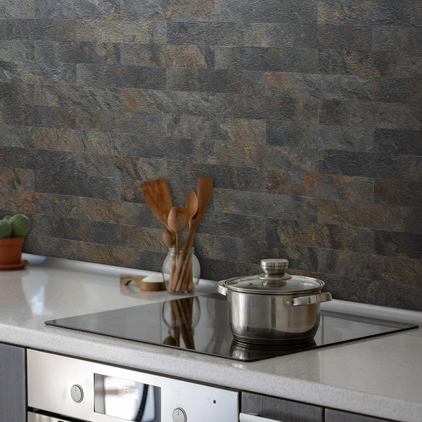 3''x12'' Rust Slate Subway PVC Tile