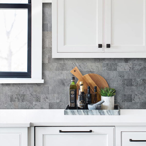 Dark Gray Slate Subway PVC Tile