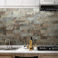 3''x12'' Beige & Brown Slate Subway PVC Tile