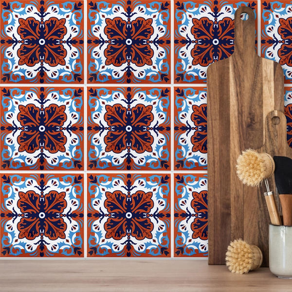 Colorful Talavera Mexican PVC Tile - Style 7