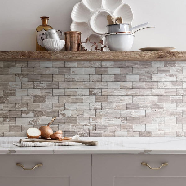 Brown Birch Subway PVC Tile - Canada