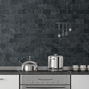 12''x12'' Black Slate Subway PVC Sheet