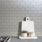 Silver Brushed Aluminum Subway PVC Tile Sheet