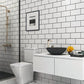 Polished White Ceramic Look Subway PVC Tile Sheet