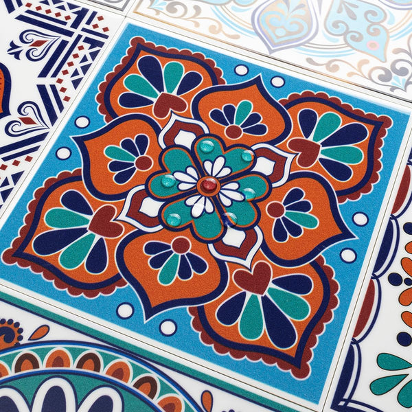 Colorful Talavera Mexican PVC Tile - Style 2