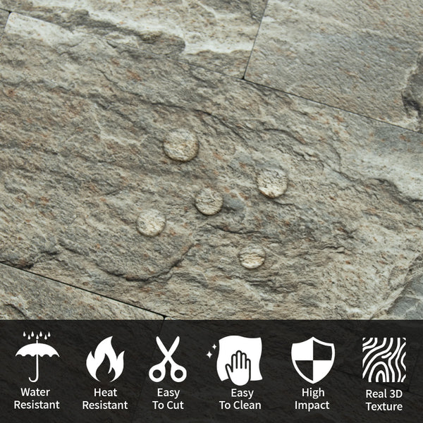 3''x6'' Apache Brown Slate PVC Subway Tile