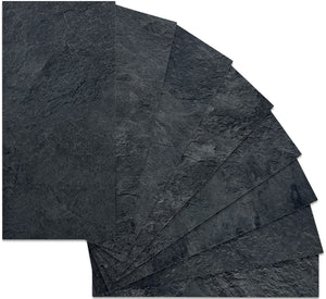 5.75''x12.2'' Black Slate Subway PVC Tile