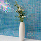 Blue Raibow Square Glass Tile