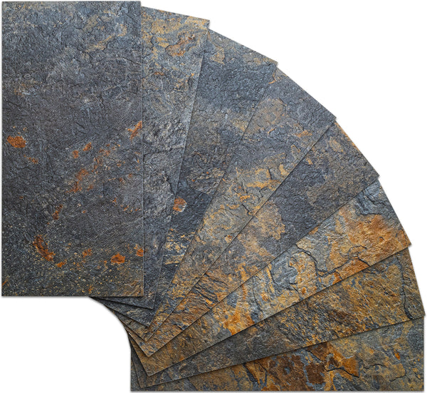 6‘’ x 12'' Rust Slate Subway PVC Tile