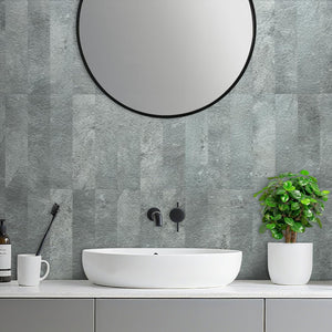 3''x12'' Grey Mountain Rock Subway PVC Tile