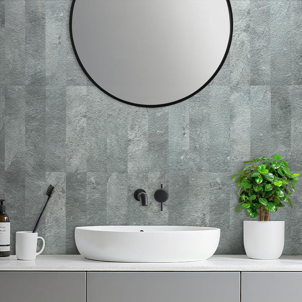 3''x12'' Grey Mountain Rock Subway PVC Tile