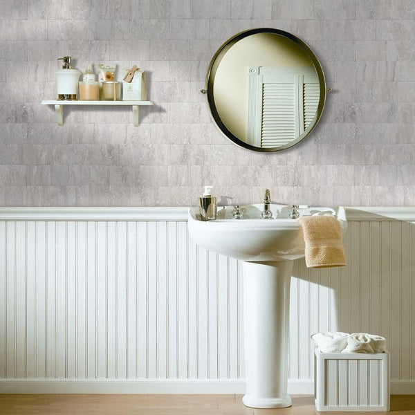 Light Beige Marble Look Subway PVC Tile - UK