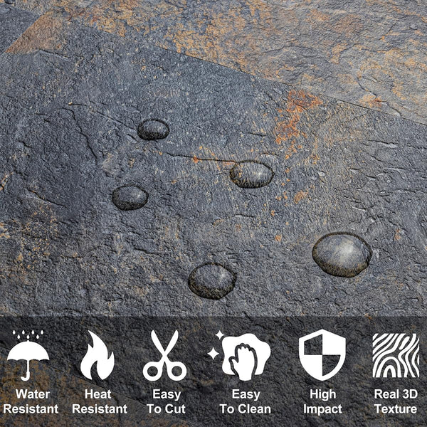 6‘’ x 12'' Rust Slate Subway PVC Tile