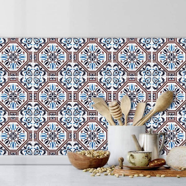 Colorful Talavera Mexican PVC Tile - Style 1