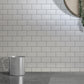 Silver Brushed Aluminum Subway PVC Tile Sheet