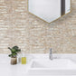 Beige Sandstone Look Stacked PVC Mixed Light Golden Metal Chips