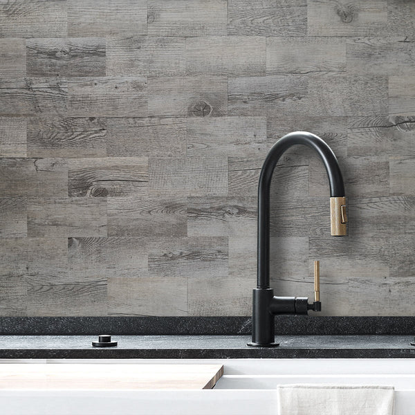 Dover Gray Wood Look Subway PVC Tile - Canada