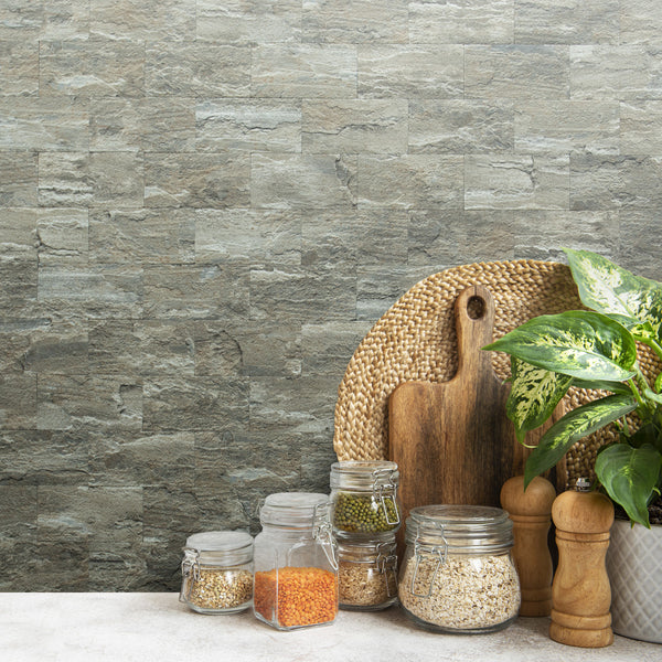 3''x6'' Apache Brown Slate PVC Subway Tile