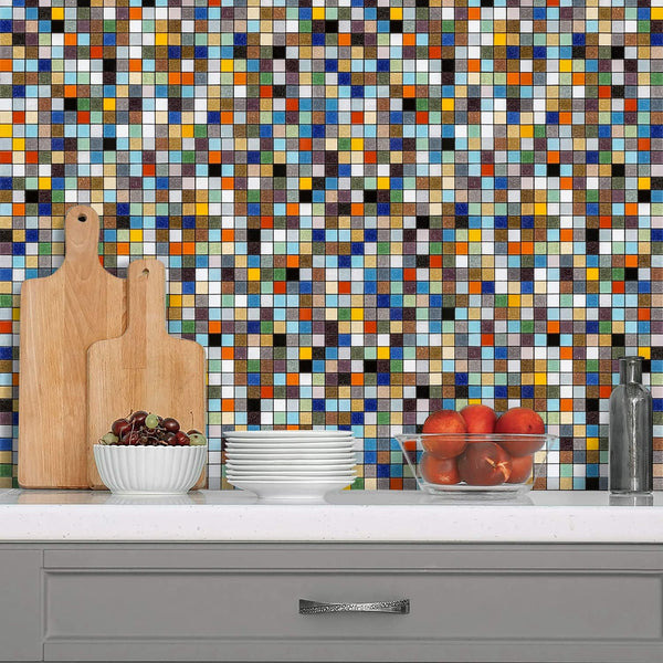 Colorful Mosaic Square Glass Tile