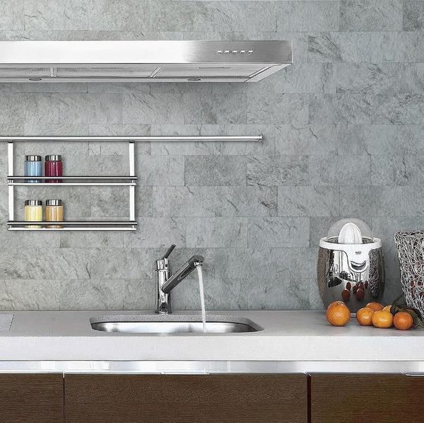 Light Gray Slate Subway PVC Tile